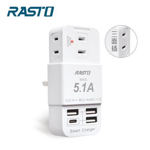 RASTO FP2 三插三埠USB+Type C壁插原價749(省150)