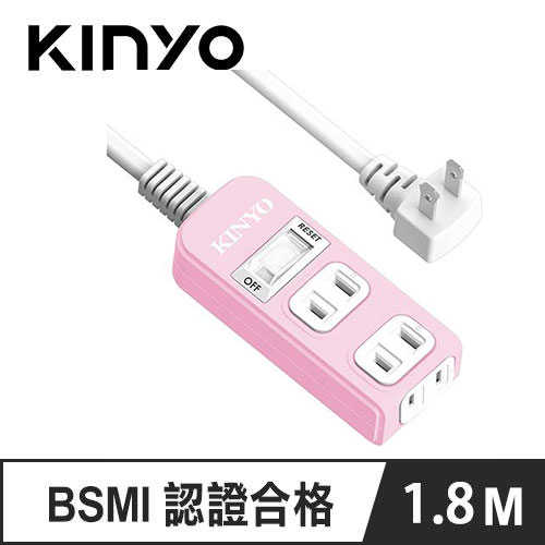 KINYO NSD-2136 1開3插安全延長線 2P 6呎 1.8M