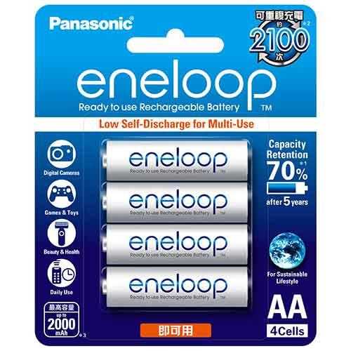 Panasonic 國際牌 eneloop 低自放電3號鎳氫充電電池4只裝 BK3MCCE4BTW原價890(省391)