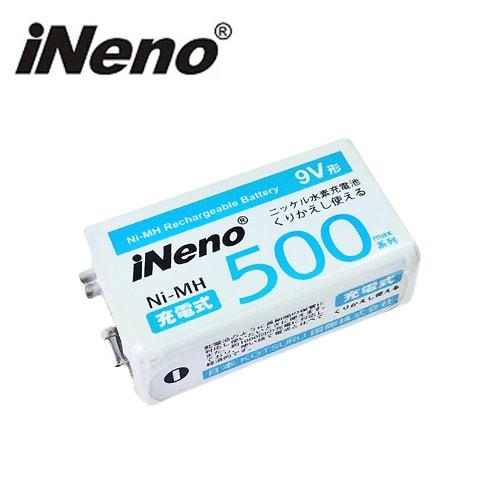 iNeno 9V/500max鎳氫充電電池 (1入)