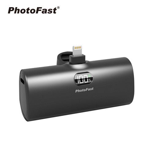 【PhotoFast】Lighting Power PD 口袋行動電源快充版 5000mAh-時尚黑