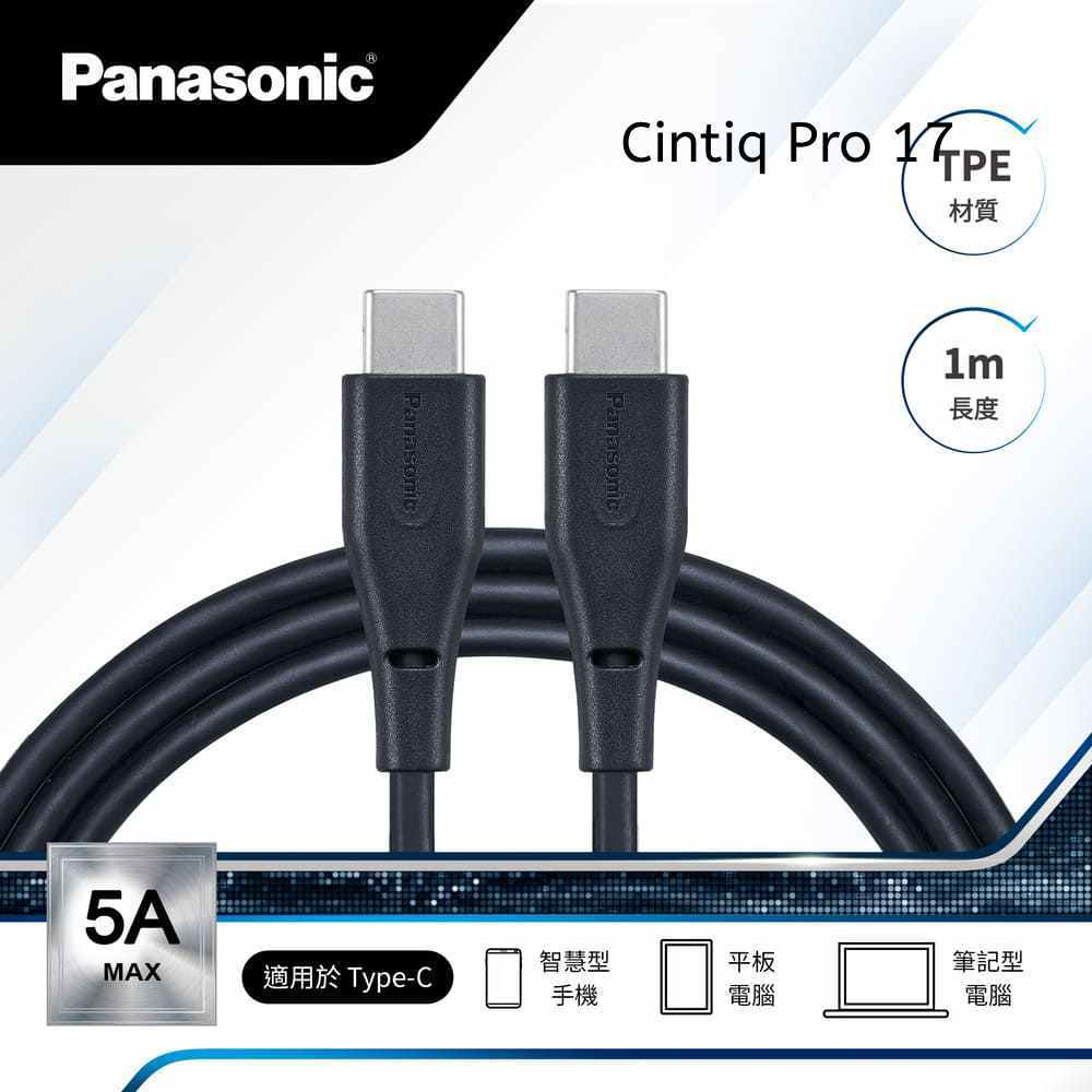 Panasonic國際牌 TPE充電傳輸線USB2.0 Type-C to Type-C  1M