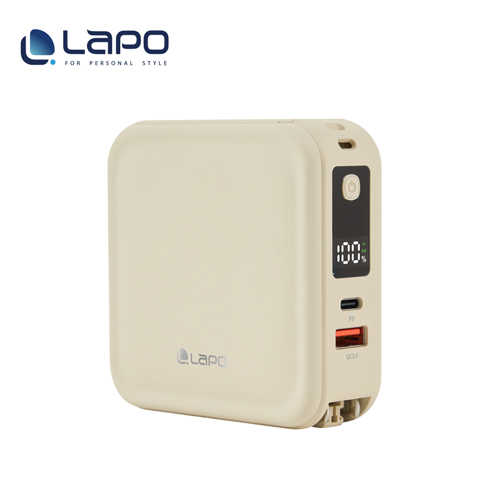 LaPO 超進化八合一 10000mAh CL 無線快充行動電源 WT-08 -牛奶糖