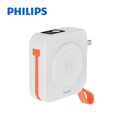 【Philips飛利浦】FunCube 2.0 二代 10K 多合一磁吸行動電源- 完美白