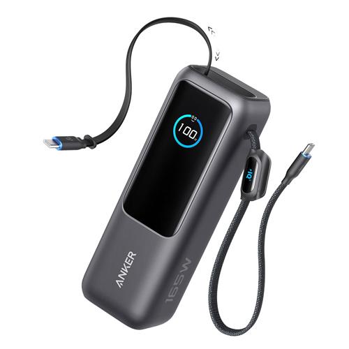 Anker A1695 行動電源 25000mAh 165W 自帶伸缩線
