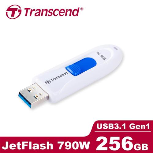Transcend 創見 JetFlash 790 / 256G 隨身碟 (白色)