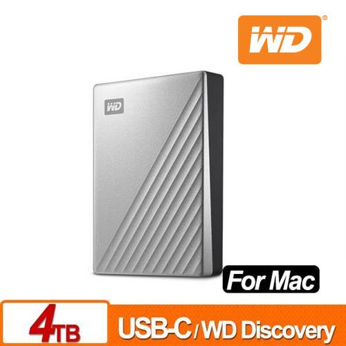 WD 威騰 My Passport Ultra for Mac 4TB 2.5吋USB-C行動硬碟