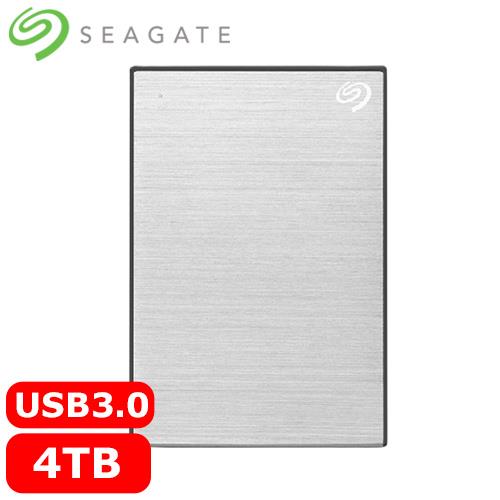 Seagate希捷 One Touch 4TB 2.5吋行動硬碟 星鑽銀 (STKZ4000401)原價3988(省689)