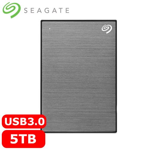Seagate希捷 One Touch 5TB 2.5吋行動硬碟 太空灰 (STKZ5000404)原價4288(省370)
