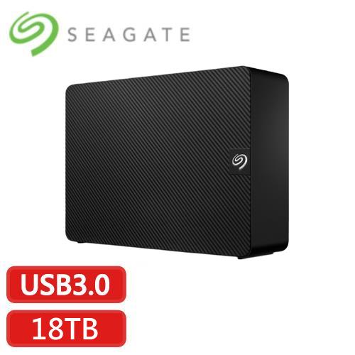 SEAGATE希捷Expansion 18TB USB3.0 3.5吋外接硬碟-黑(STKP18000400)原價14090(省3591)