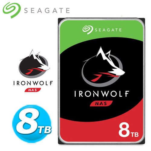 Seagate 3.5吋 8TB 那嘶狼【IronWolf】NAS (ST8000VN004)原價7890(省691)