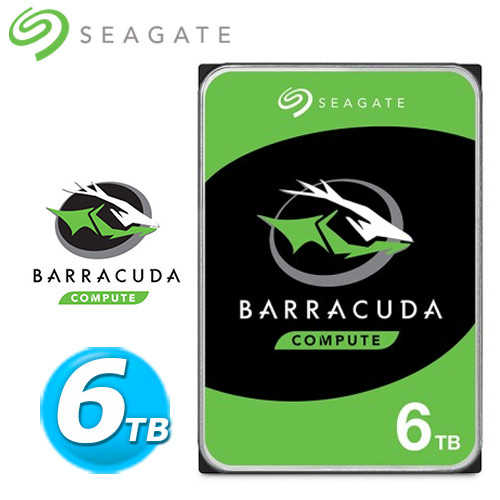 Seagate 3.5吋 6TB【BarraCuda】新梭魚 桌上型硬碟 (ST6000DM003)