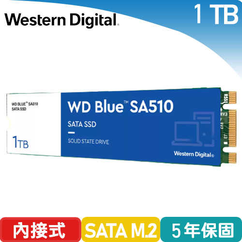 WD 威騰 藍標 SA510 1TB M.2 2280 SATA SSD固態硬碟