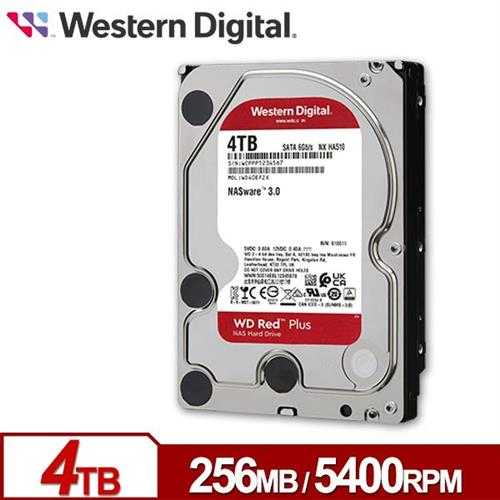WD威騰 WD40EFPX 紅標Plus 4TB 3.5吋NAS硬碟原價5380(省1890)