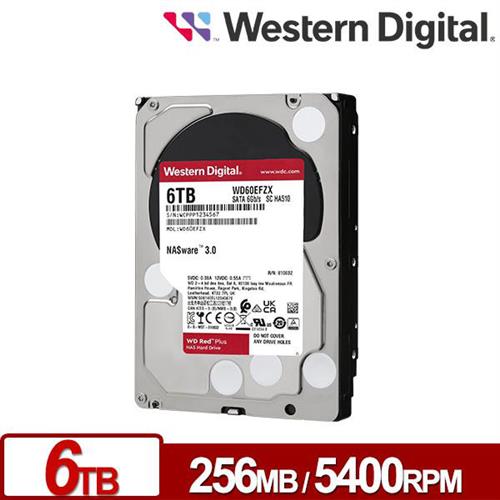 WD威騰 WD60EFPX 紅標Plus 6TB 3.5吋NAS硬碟
