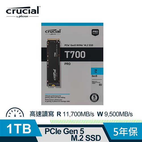 Micron Crucial T700 1TB (Gen5 M.2) SSD