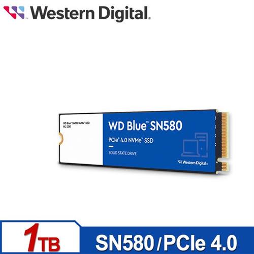 WD 藍標 SN580 1TB M.2 PCIe 4.0 NVMe SSD