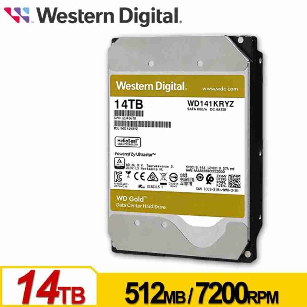 WD 金標 14TB 142KRYZ 3.5吋企業級硬碟
