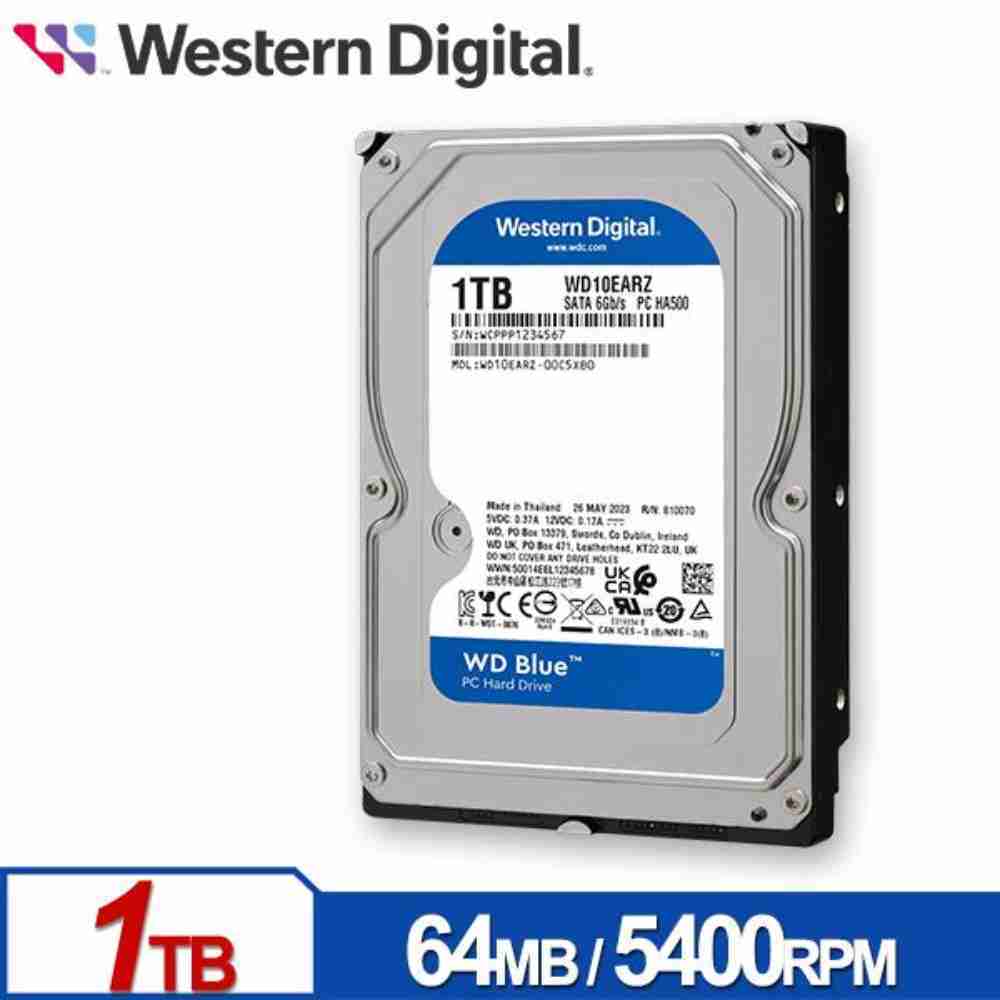 WD 藍標 1TB 10EARZ 3.5吋SATA 內接硬碟
