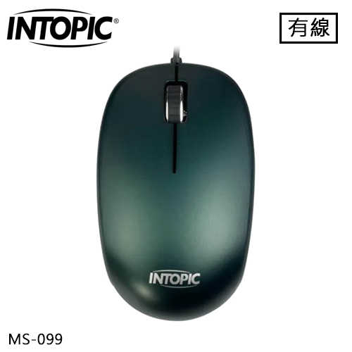 INTOPIC 廣鼎 飛碟光學滑鼠 綠 (MS-099)