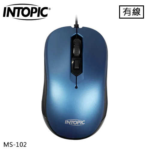 INTOPIC 廣鼎 飛碟光學滑鼠 藍 (MS-102)