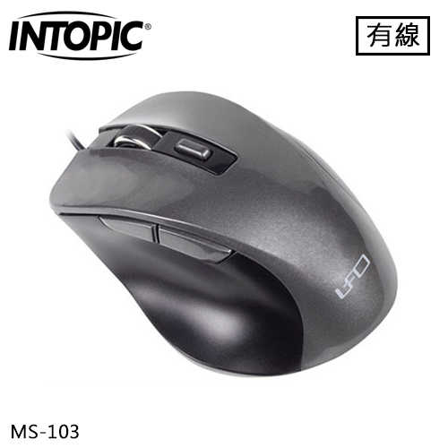 INTOPIC 廣鼎 飛碟光學滑鼠 灰 (MS-103)