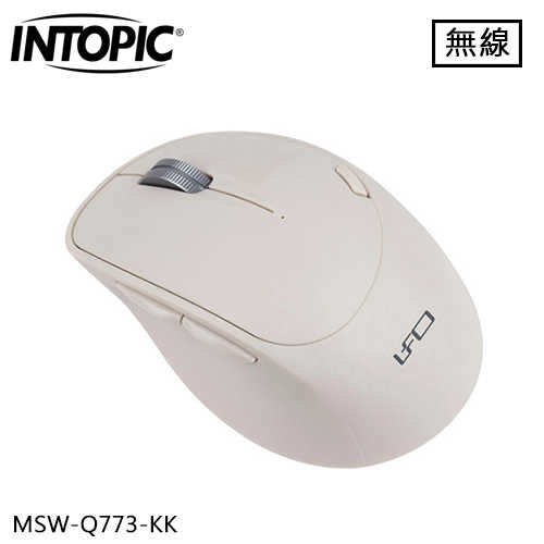 INTOPIC 廣鼎 2.4G UFO飛碟無線靜音滑鼠 米 (MSW-Q773)