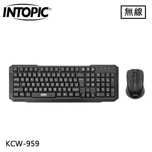 INTOPIC 廣鼎 2.4GHz無線鍵盤滑鼠組 黑 (KCW-959)