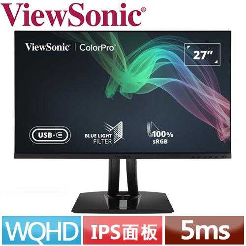 ViewSonic優派 27型 VP2756-2K 無邊框 sRGB 螢幕