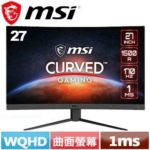 MSI微星 27型 G27CQ4 E2 1500R 2K 曲面電競螢幕