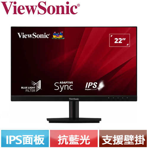 ViewSonic優派 22型 Full HD VA2209-H 無邊框螢幕,