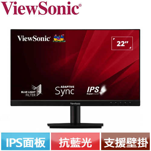 ViewSonic優派 22型 Full HD VA2209-MH 無邊框螢幕,