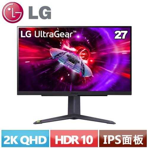 LG 27型 UltraGear 27GR75Q-B QHD 專業玩家電競顯示器