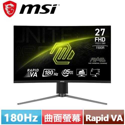 MSI微星 27型  MAG 27C6PF 曲面遊戲顯示器