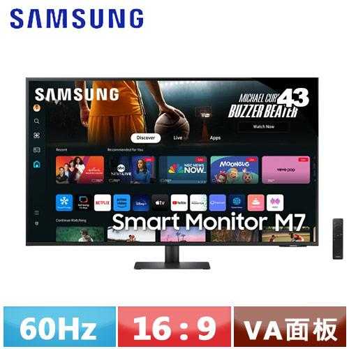 SAMSUNG三星 43型 M7 4K 智慧聯網螢幕 S43DM702UC 黑色