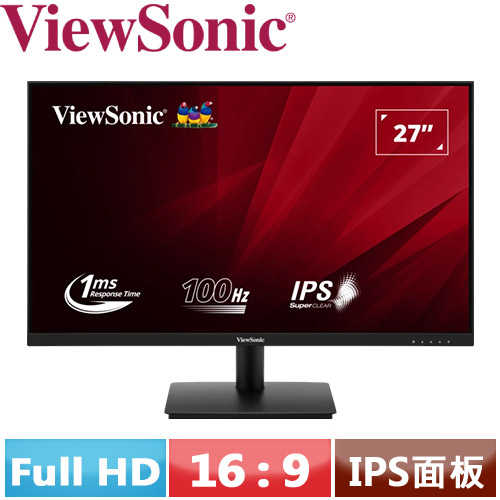 ViewSonic優派 27型 VA270-H FHD 顯示器