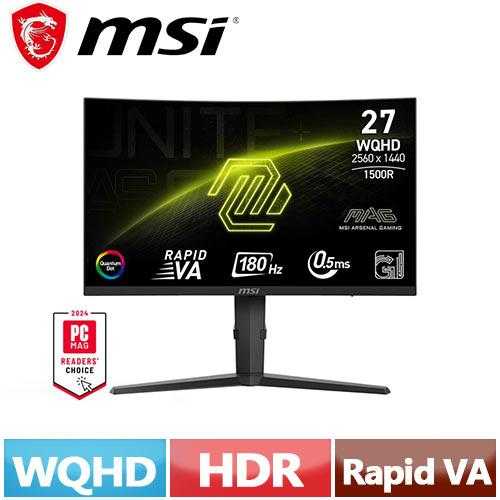 MSI微星 27型 MAG 275CQRF QD E2 曲面電競螢幕WQHD 高解析度