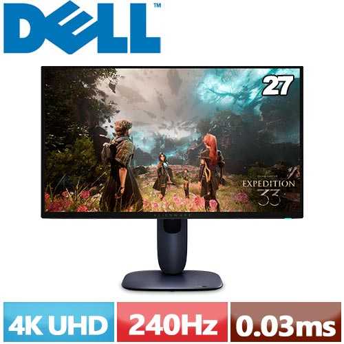 DELL 27型 Alienware AW2725Q-3Y 4K QD-OLED 遊戲專用顯示器 限量送無線滑鼠