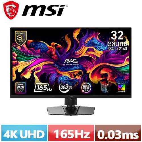 MSI微星 32型 MAG 322UP QD-OLED E16 電競顯示器