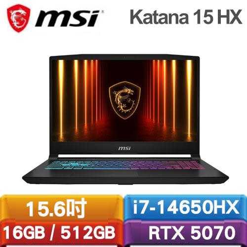 MSI微星 Katana 15 HX B14WGK-059TW 15.6吋電競筆電送散熱架+筆電包與滑鼠