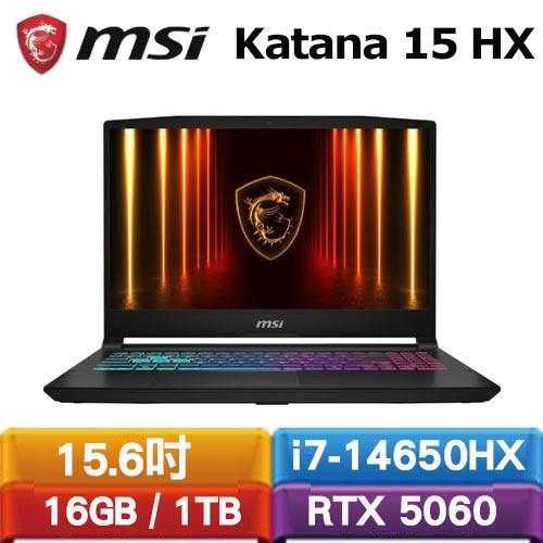 MSI微星 Katana 15 HX B14WFK-428TW 15.6吋電競筆電送耳機+筆電包+滑鼠