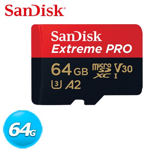 SanDisk Extreme PRO microSDXC UHS-I 64GB 記憶卡