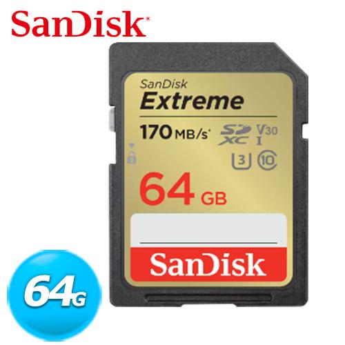 SanDisk Extreme SDXC UHS-I 64GB 記憶卡
