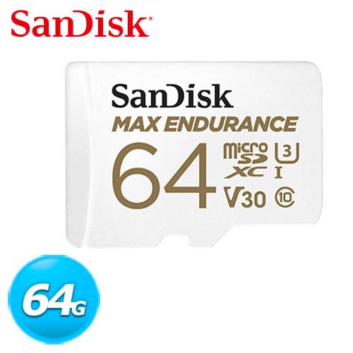 SanDisk MAX ENDURANCE microSDHC 64GB 極致耐久監控記憶卡