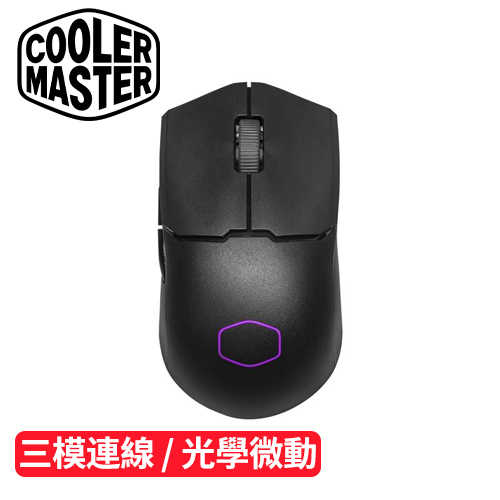 Cooler Master 酷碼 MM712 輕量三模無線 RGB光學微動電競滑鼠 - 消光黑原價2090(省300)