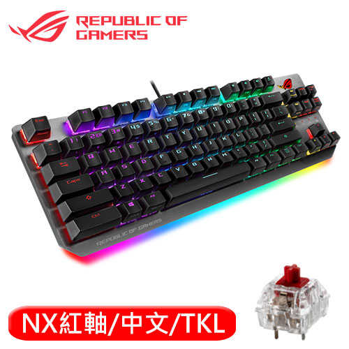 ASUS 華碩 ROG Strix Scope NX TKL 80% 紅軸 機械電競鍵盤