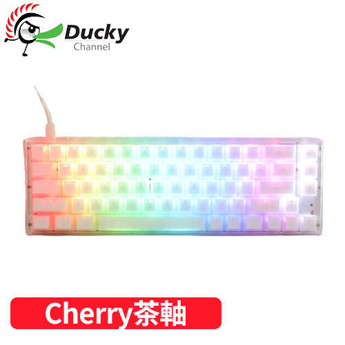 Ducky 創傑 One 3 AURA 極光 白色65% RGB 熱插拔 茶軸 機械鍵盤