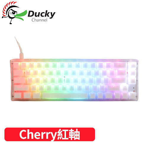 Ducky 創傑 One 3 AURA 極光 白色65% RGB 熱插拔 紅軸 機械鍵盤
