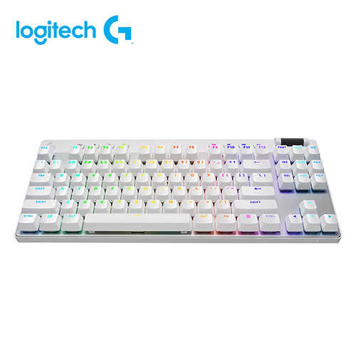 Logitech 羅技 Pro X LIGHTSPEED 無線機械式TKL遊戲鍵盤 茶軸中文-白原價6990【現省1000】