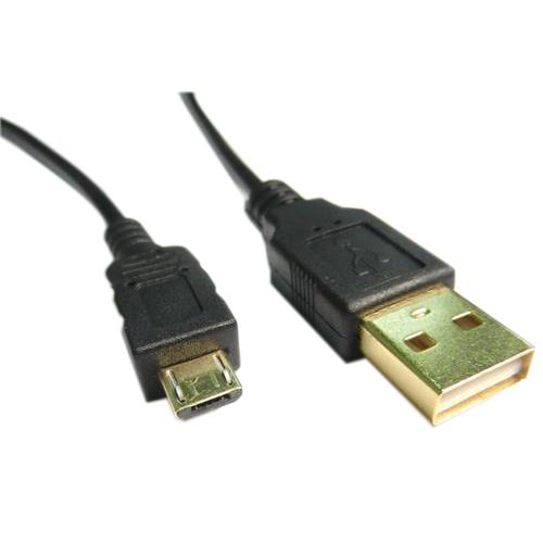 I-wiz USB 2.0 A公/Micro B公 黑色鍍金傳輸充電線 30CM